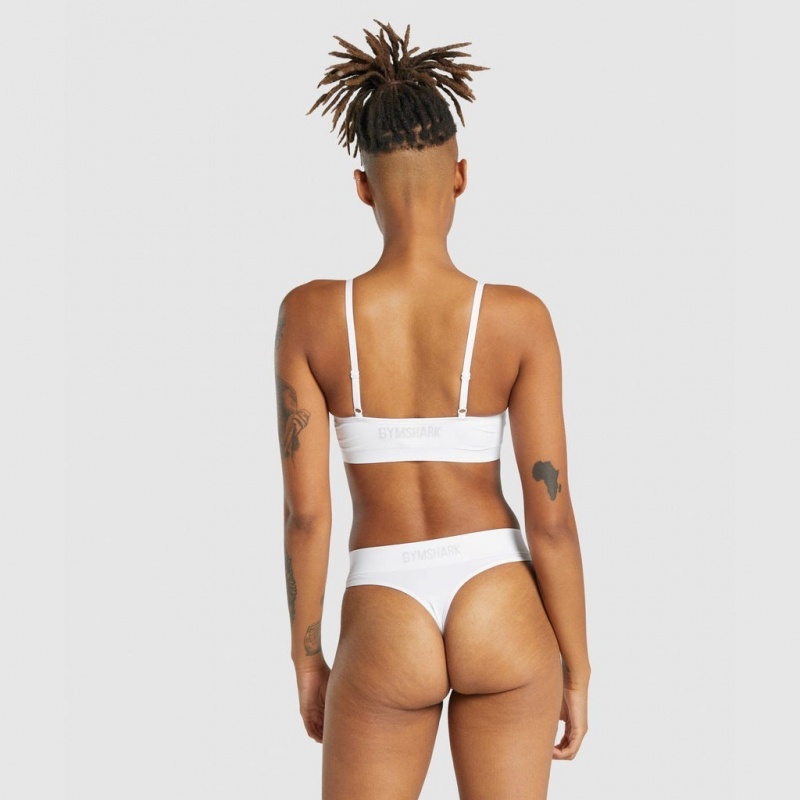 Bralette Gymshark Seamless High Neck ασπρα | 503TVCUDW