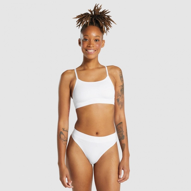 Bralette Gymshark Seamless High Neck ασπρα | 503TVCUDW