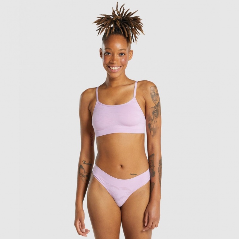 Bralette Gymshark Seamless High Neck ανοιχτο ροζ | 739SJANBC