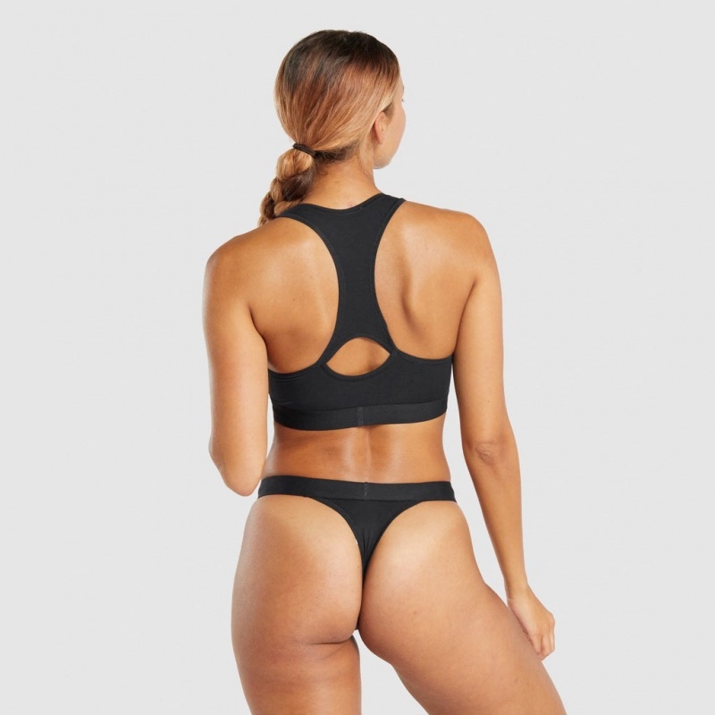 Bralette Gymshark βαμβακερα μαυρα | 724SRBTOZ