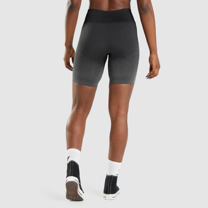 Σορτσ Gymshark Adapt Ombre Seamless Cycling μαυρα γκρι | 762GLXFWA