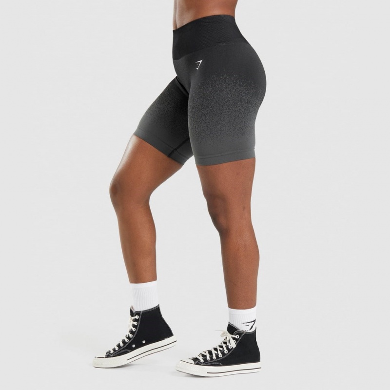 Σορτσ Gymshark Adapt Ombre Seamless Cycling μαυρα γκρι | 762GLXFWA