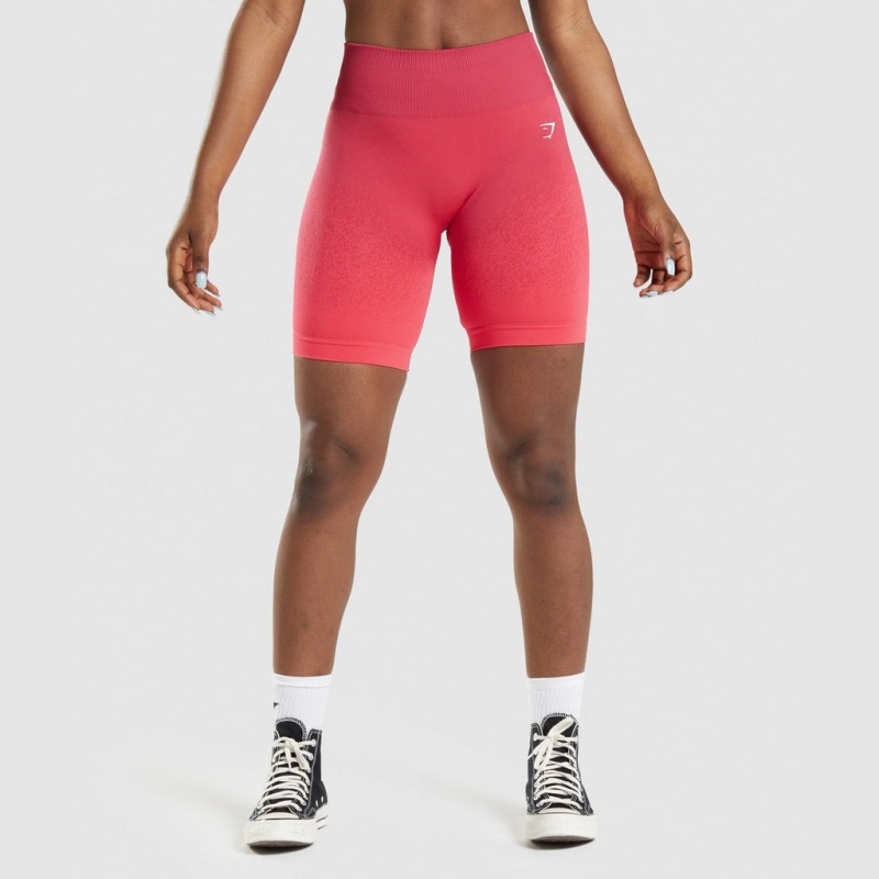 Σορτσ Gymshark Adapt Ombre Seamless Cycling ροζ κοκκινα | 239RQHEZL
