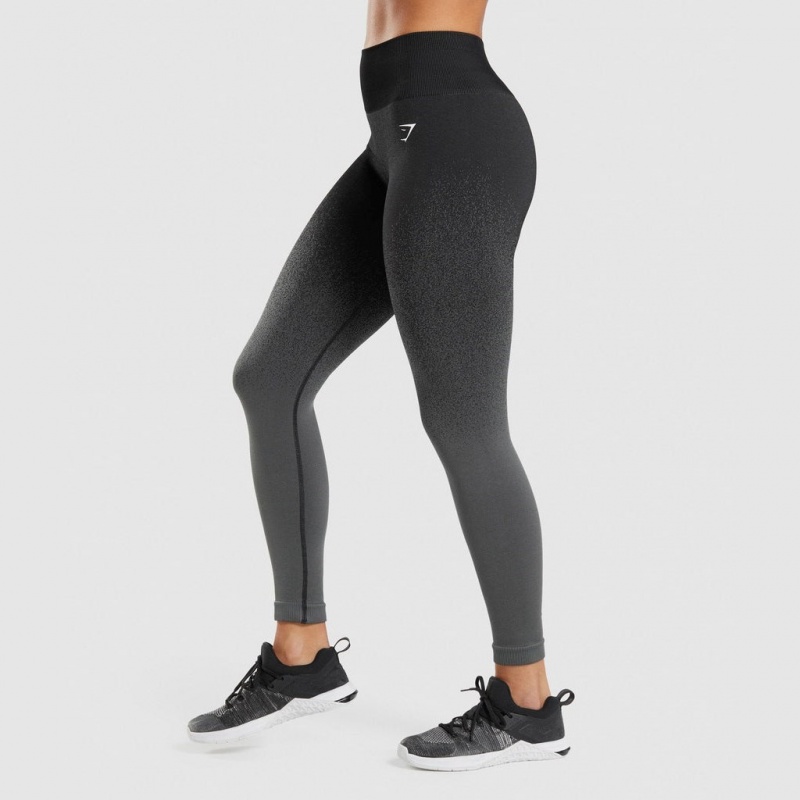 Κολαν Gymshark Adapt Ombre Seamless μαυρα γκρι | 359ISCGZT