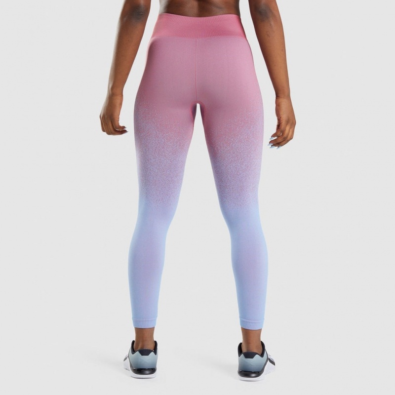 Κολαν Gymshark Adapt Ombre Seamless ροζ ροζ ανοιχτο μπλε | 905HJGZPU