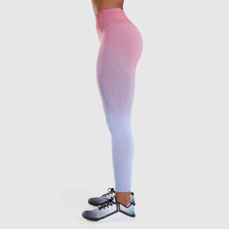 Κολαν Gymshark Adapt Ombre Seamless ροζ ροζ ανοιχτο μπλε | 905HJGZPU