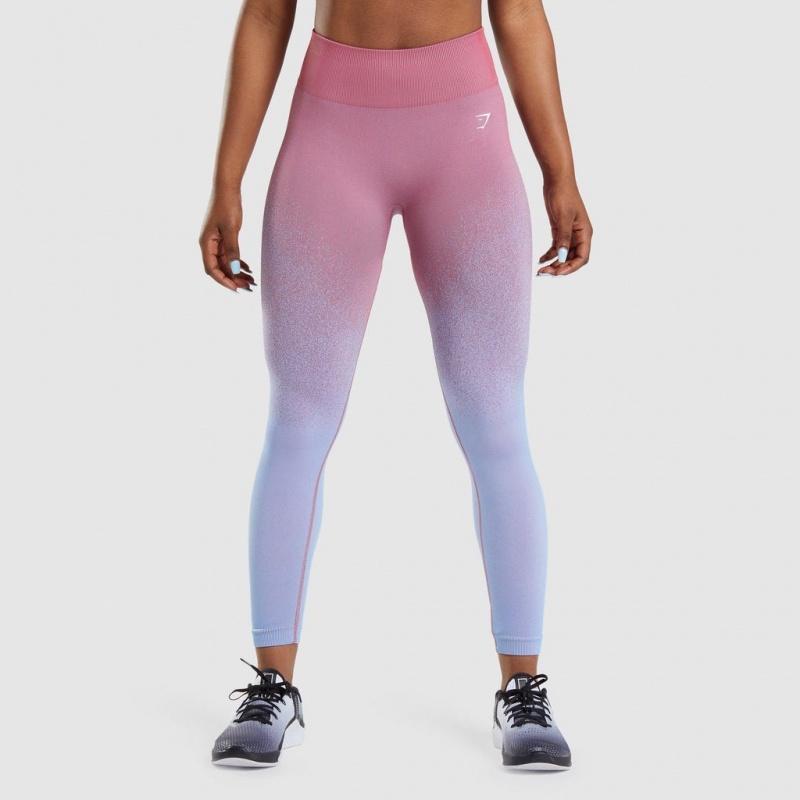 Κολαν Gymshark Adapt Ombre Seamless ροζ ροζ ανοιχτο μπλε | 905HJGZPU