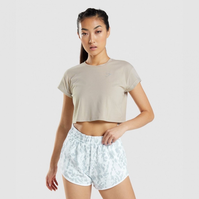 μπλουζακια Gymshark Animal σταμπεσ Crop γκρι | 628RIWMBV