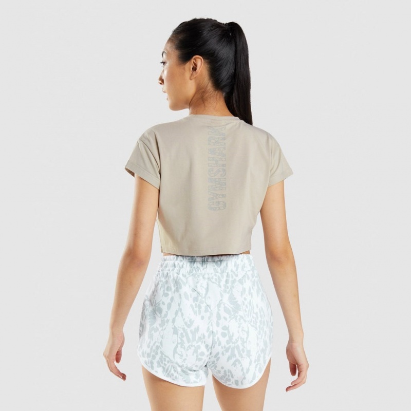μπλουζακια Gymshark Animal σταμπεσ Crop γκρι | 628RIWMBV