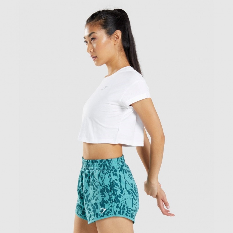 μπλουζακια Gymshark Animal σταμπεσ Crop ασπρα | 697VFQMGR