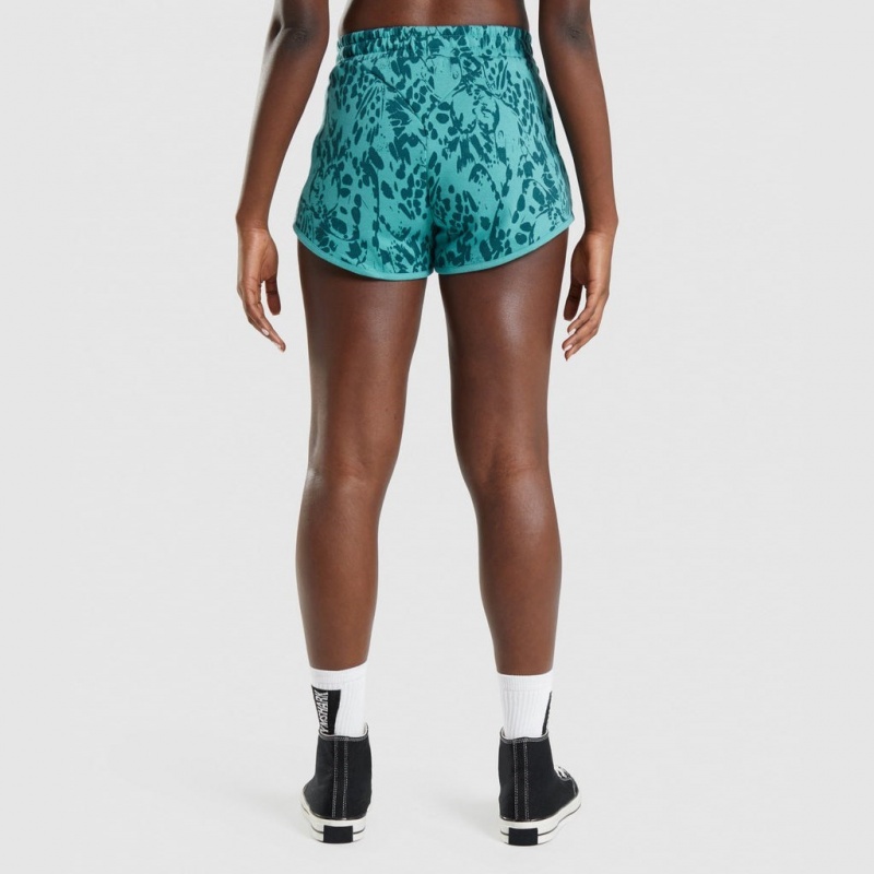 Σορτσ Gymshark Animal σταμπεσ Teal Print | 859TWZFEJ