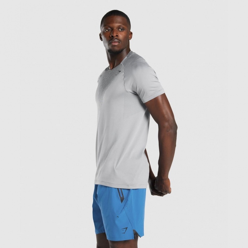μπλουζακια Gymshark Apex Contrast Seamless γκρι | 831NJUKMV