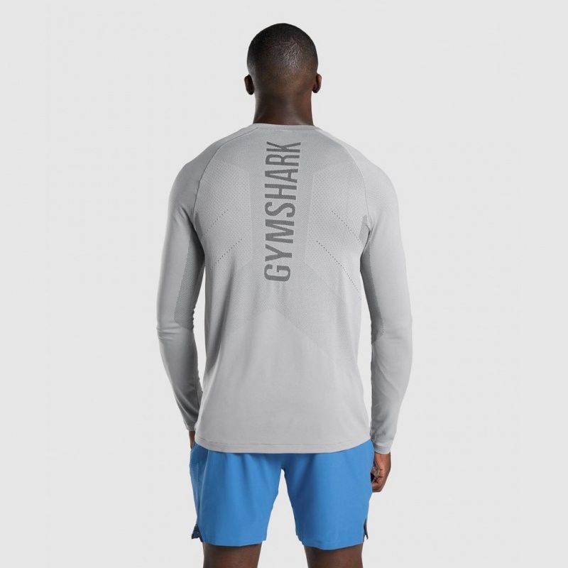 μπλουζακια Gymshark Apex Long Sleeve Seamless γκρι | 580ZNJGHX