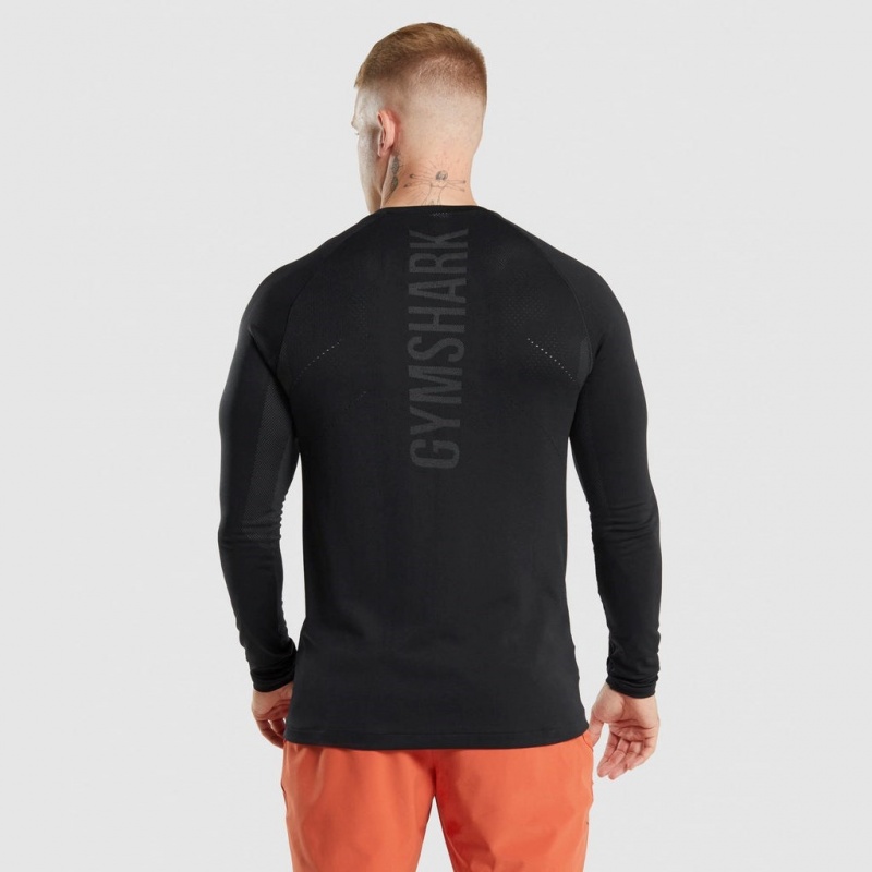 μπλουζακια Gymshark Apex Long Sleeve μαυρα | 103JQNGYA