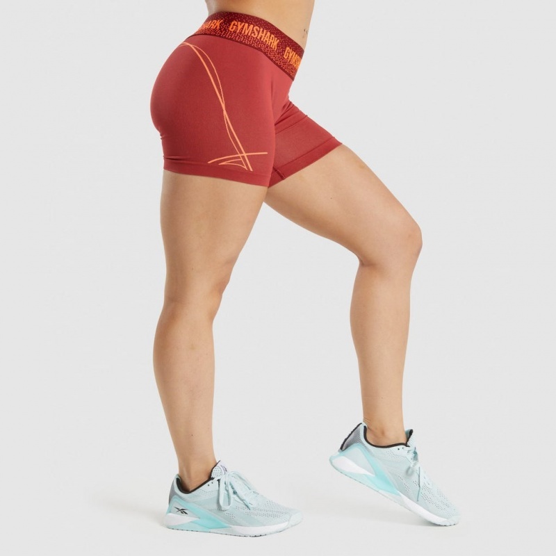 Σορτσ Gymshark Apex Seamless Low Rise μπορντο | 624UZHCKR