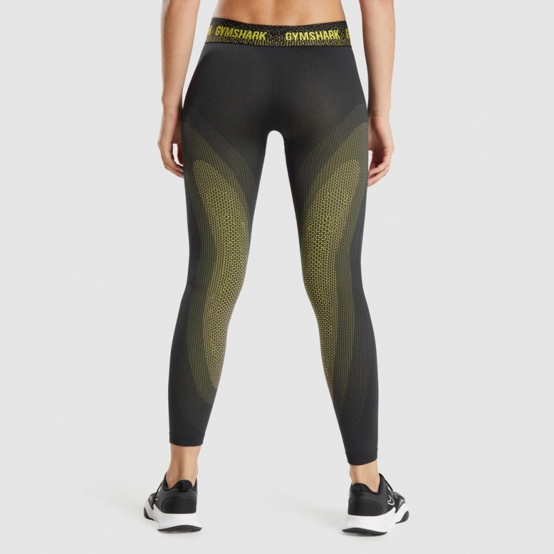 Κολαν Gymshark Apex Seamless Low Rise μαυρα κίτρινα | 419JWGEIT