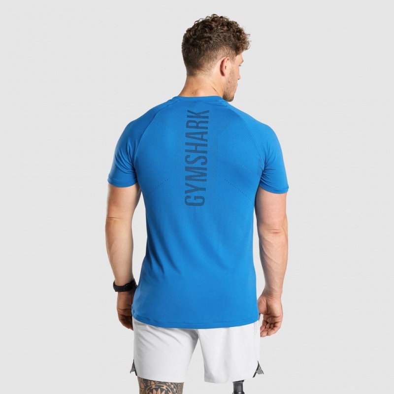 μπλουζακια Gymshark Apex Seamless μπλε | 376DTYAQE