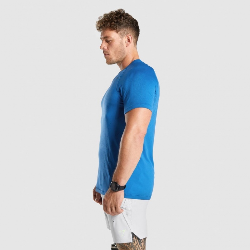 μπλουζακια Gymshark Apex Seamless μπλε | 376DTYAQE