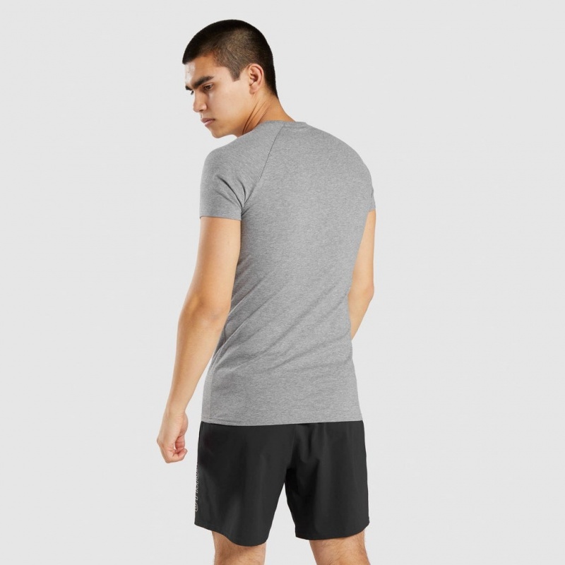 μπλουζακια Gymshark Apollo Charcoal Marl | 638SVKQIG