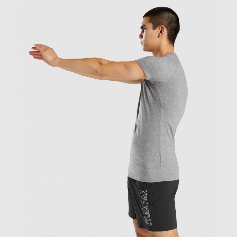 μπλουζακια Gymshark Apollo Charcoal Marl | 638SVKQIG