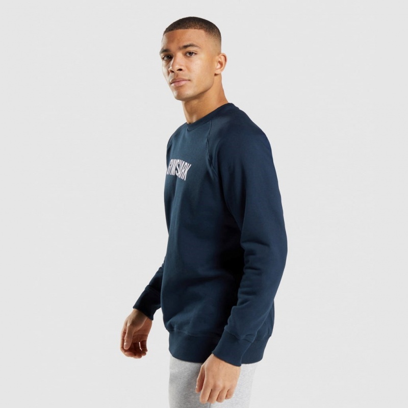 Φουτερ Gymshark Apollo Crew σκουρο μπλε | 942JBPELG