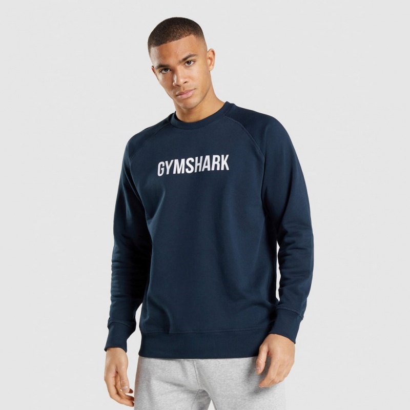 Φουτερ Gymshark Apollo Crew σκουρο μπλε | 942JBPELG