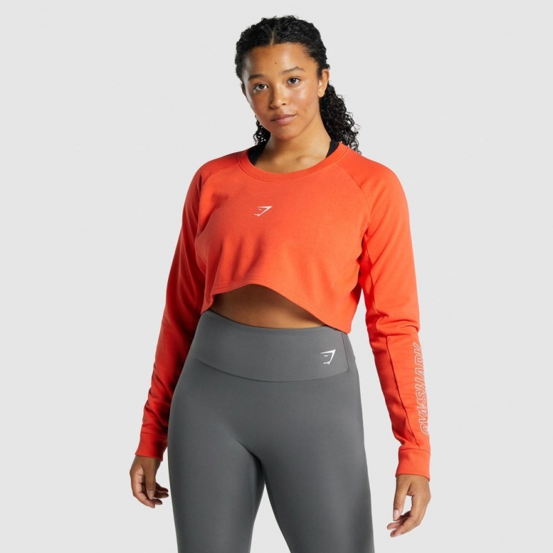 Πουλόβερ Gymshark Apollo σταμπεσ Cropped πορτοκαλι | 187NPRLIX