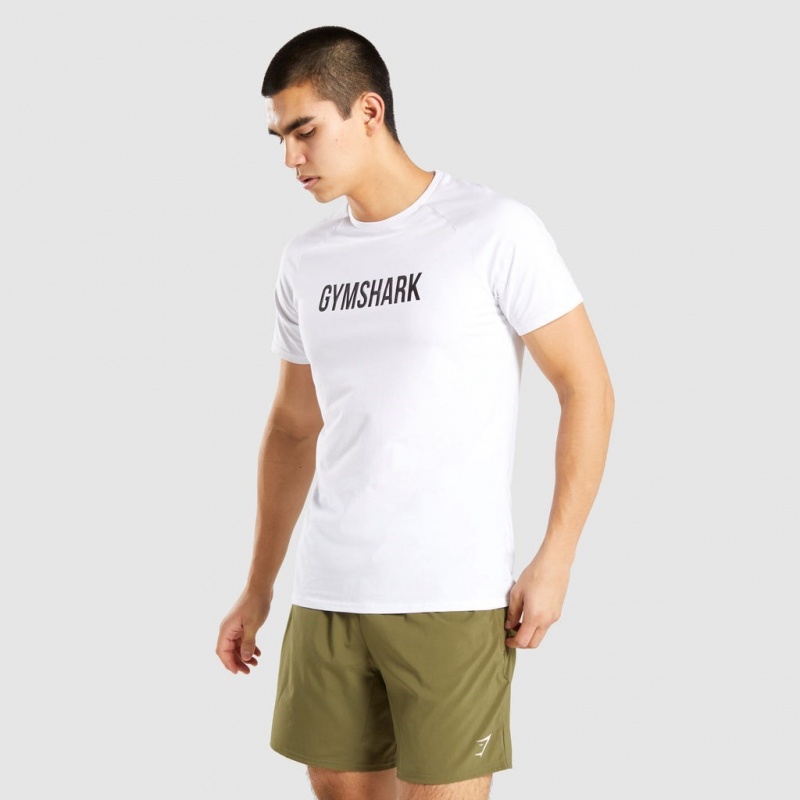 μπλουζακια Gymshark Apollo ασπρα | 529LCSYIR