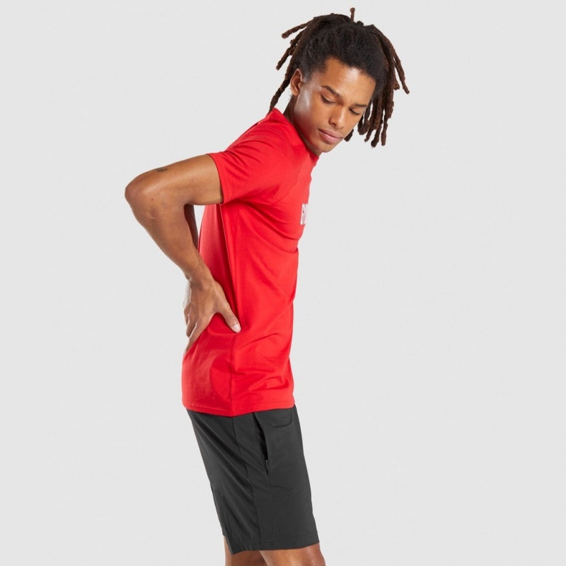 μπλουζακια Gymshark Apollo κοκκινα | 590PYRHVU