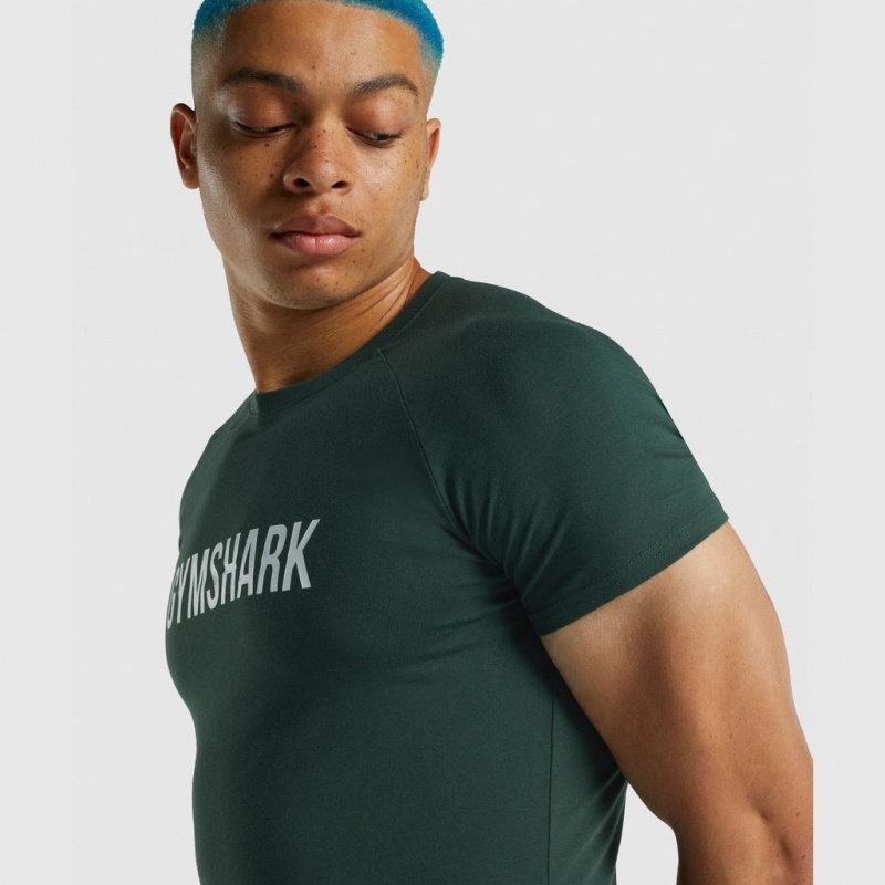 μπλουζακια Gymshark Apollo σκούρο πρασινο | 271XNFDGY