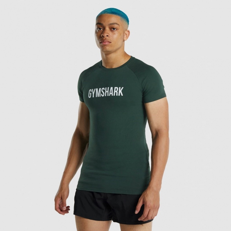 μπλουζακια Gymshark Apollo σκούρο πρασινο | 271XNFDGY
