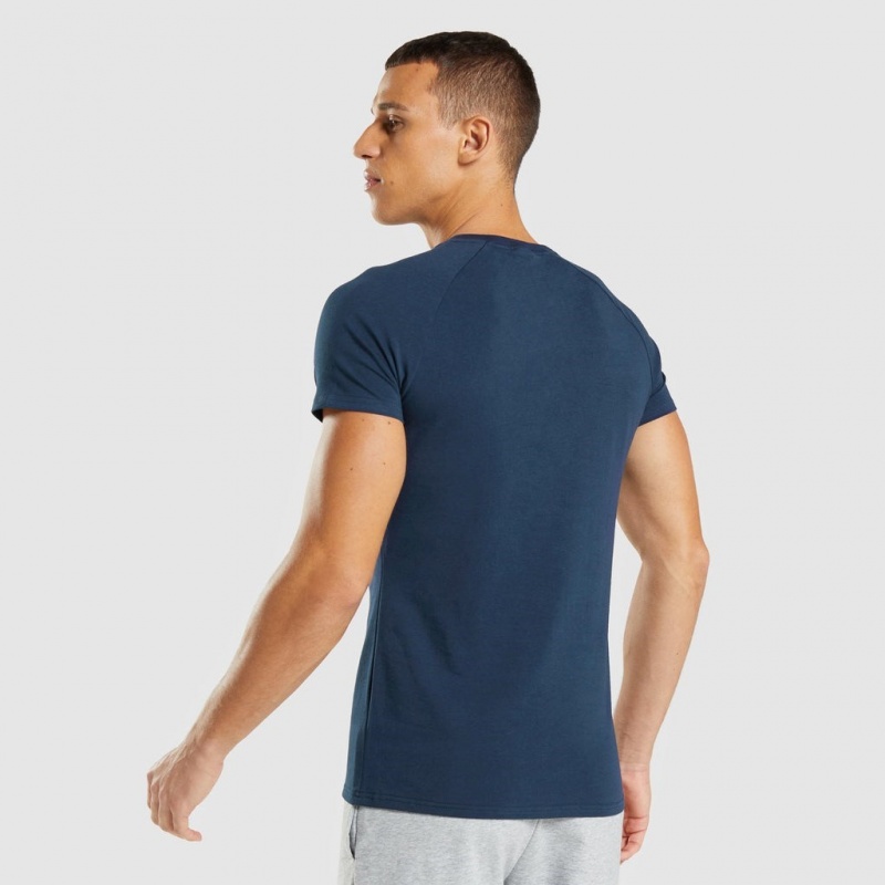μπλουζακια Gymshark Apollo σκουρο μπλε | 645FQLMVH