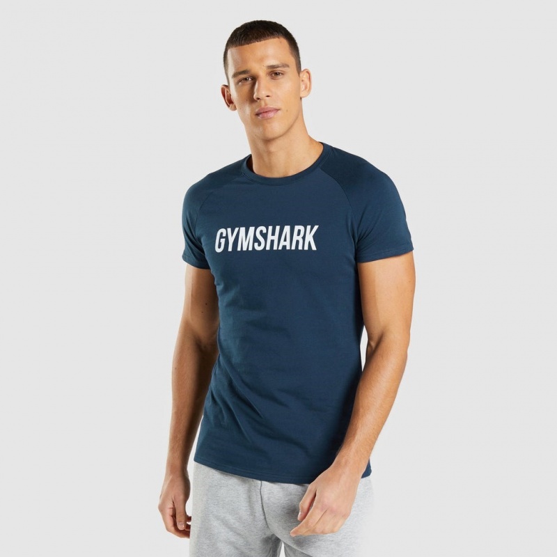 μπλουζακια Gymshark Apollo σκουρο μπλε | 645FQLMVH