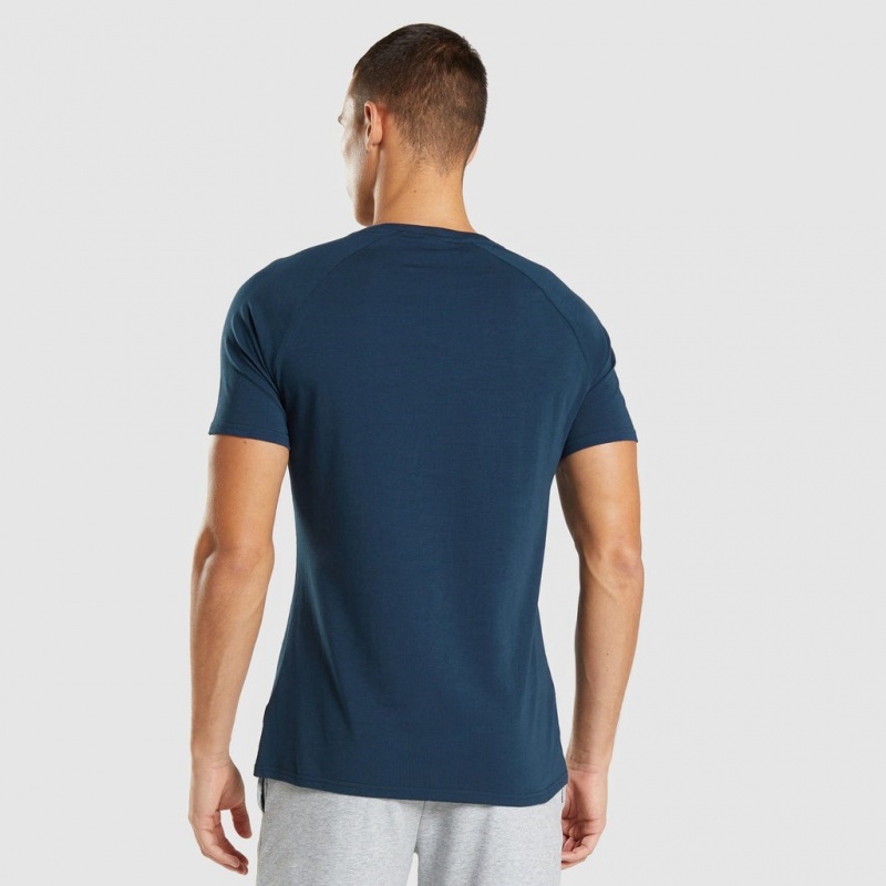 μπλουζακια Gymshark Apollo σκουρο μπλε | 841IUQHFR