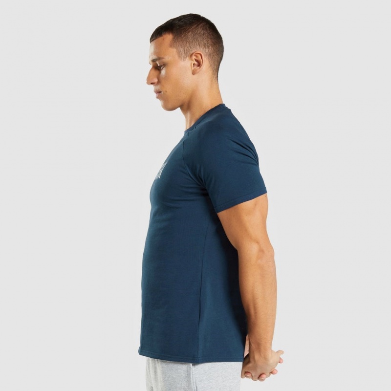 μπλουζακια Gymshark Apollo σκουρο μπλε | 841IUQHFR
