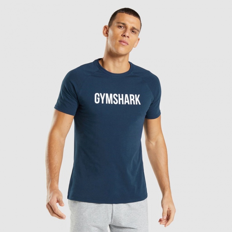 μπλουζακια Gymshark Apollo σκουρο μπλε | 841IUQHFR