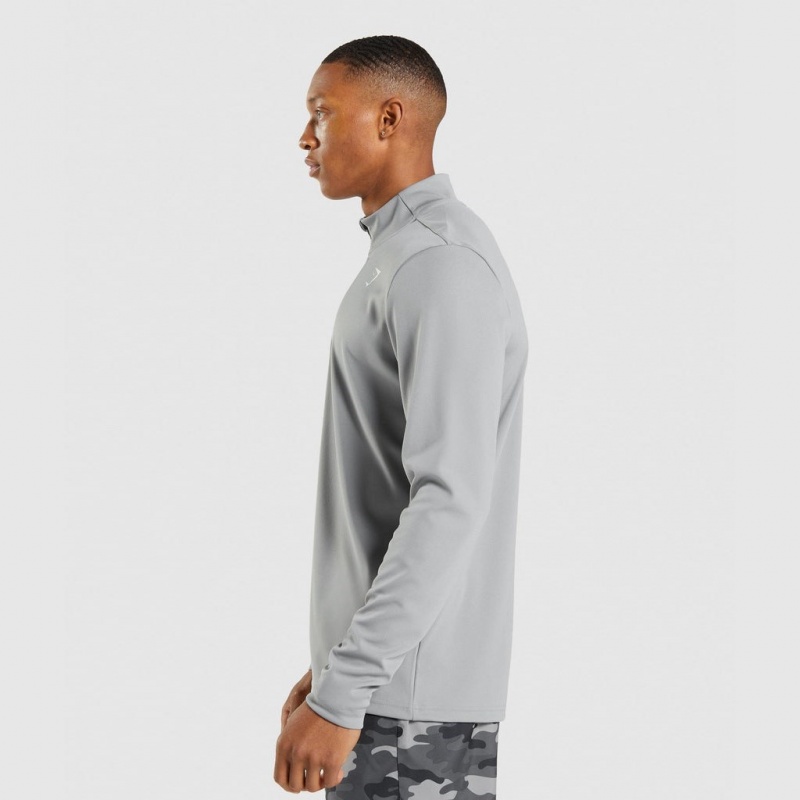 Φουτερ Gymshark Arrival 1/4 Zip γκρι | 537MZJIDO