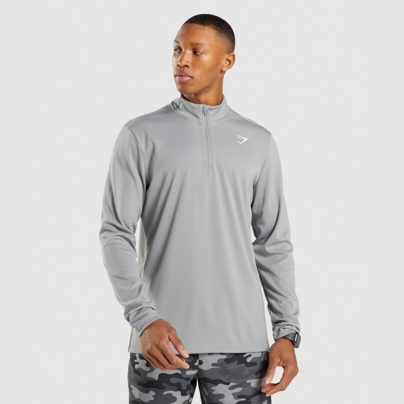 Φουτερ Gymshark Arrival 1/4 Zip γκρι | 537MZJIDO