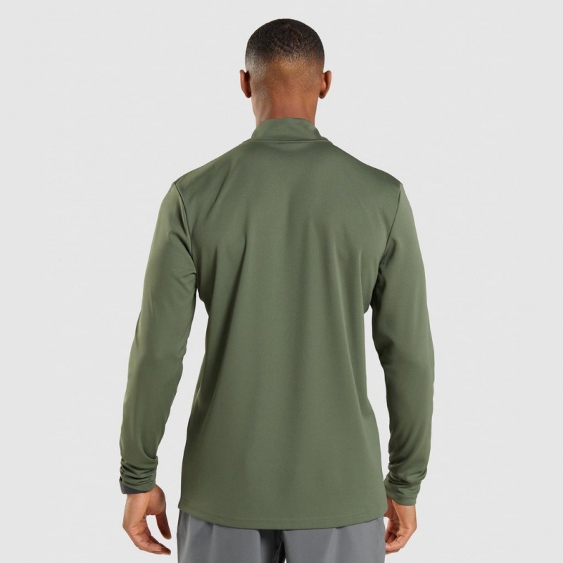 Φουτερ Gymshark Arrival 1/4 Zip Ελιά | 620AXHOVG