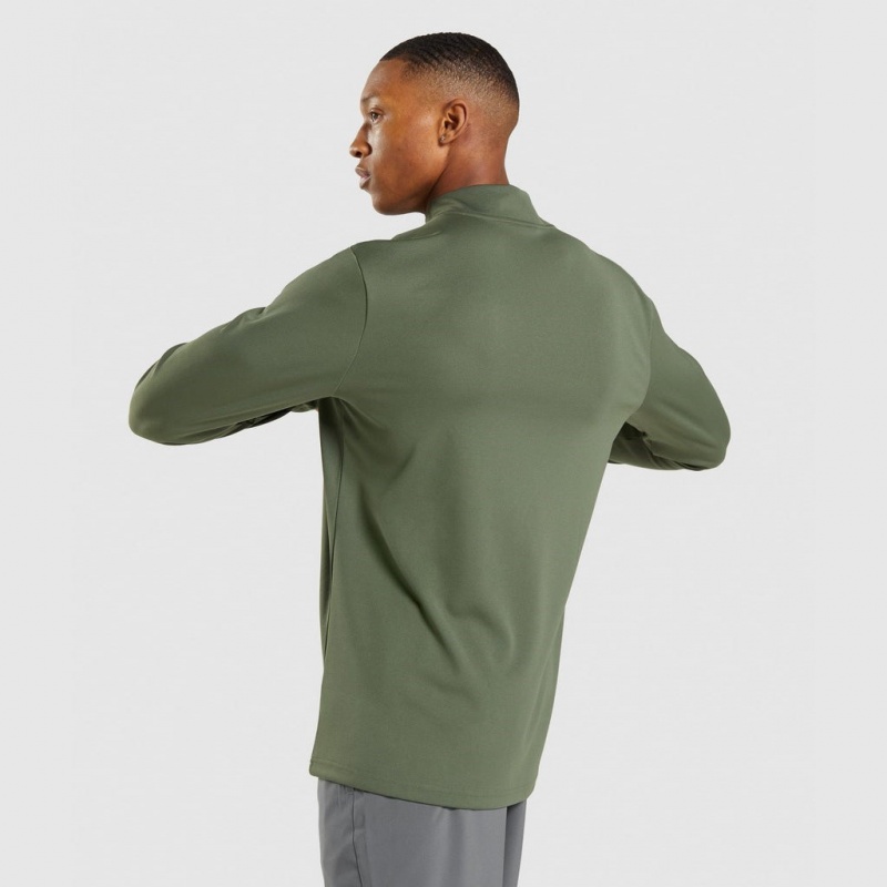 Φουτερ Gymshark Arrival 1/4 Zip Ελιά | 620AXHOVG