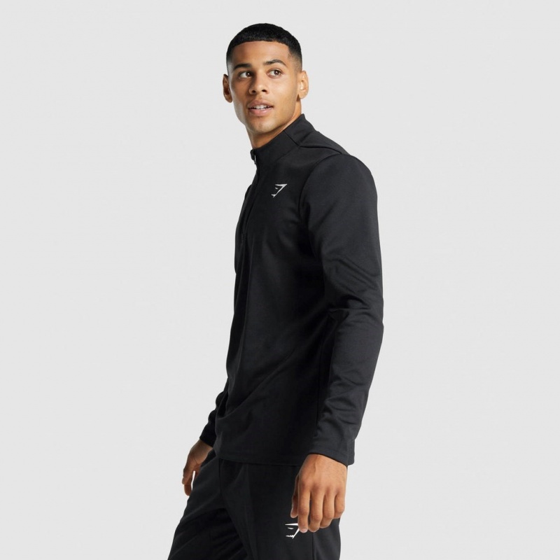 Φουτερ Gymshark Arrival 1/4 Zip μαυρα | 903NAXLPF