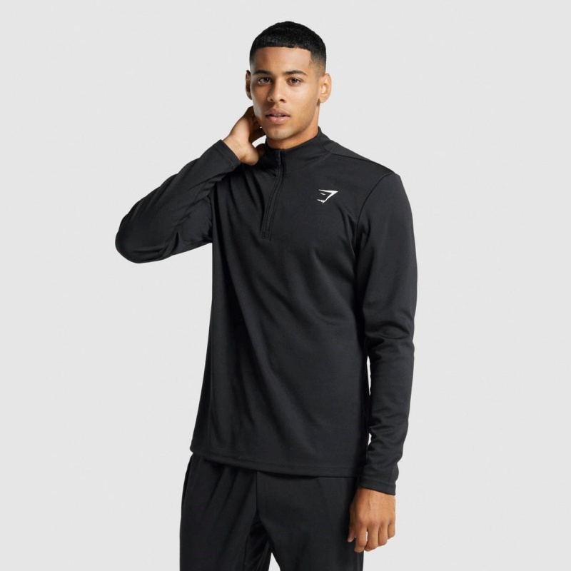 Φουτερ Gymshark Arrival 1/4 Zip μαυρα | 903NAXLPF