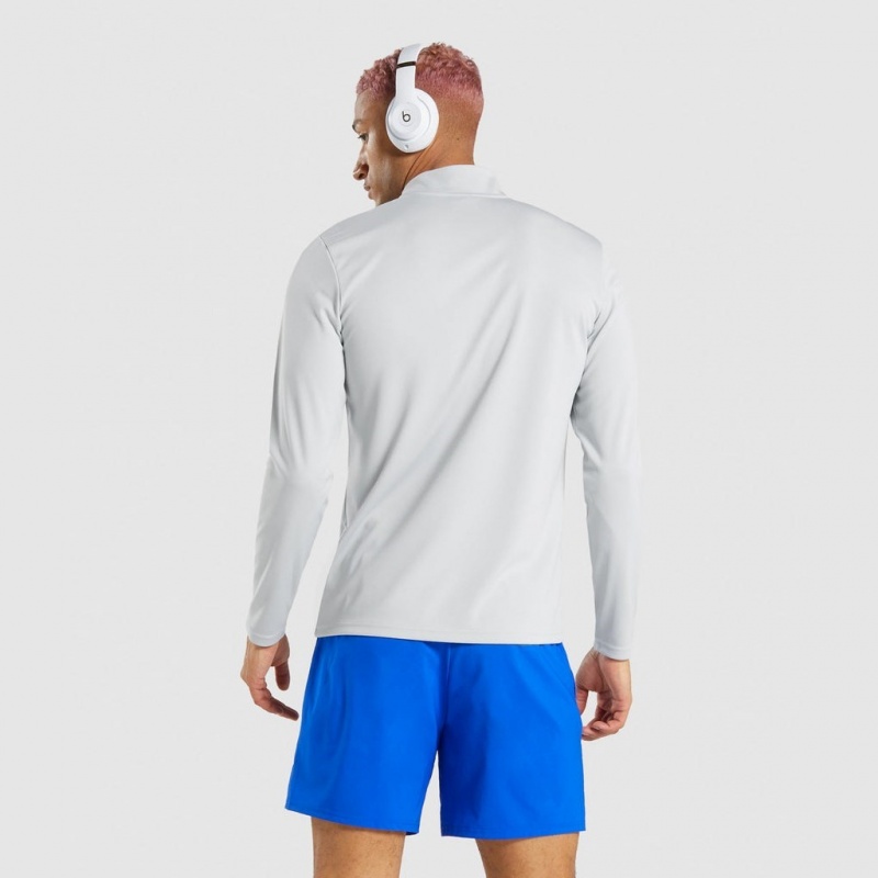Φουτερ Gymshark Arrival 1/4 Zip ανοιχτο γκρι | 392OMGWBD
