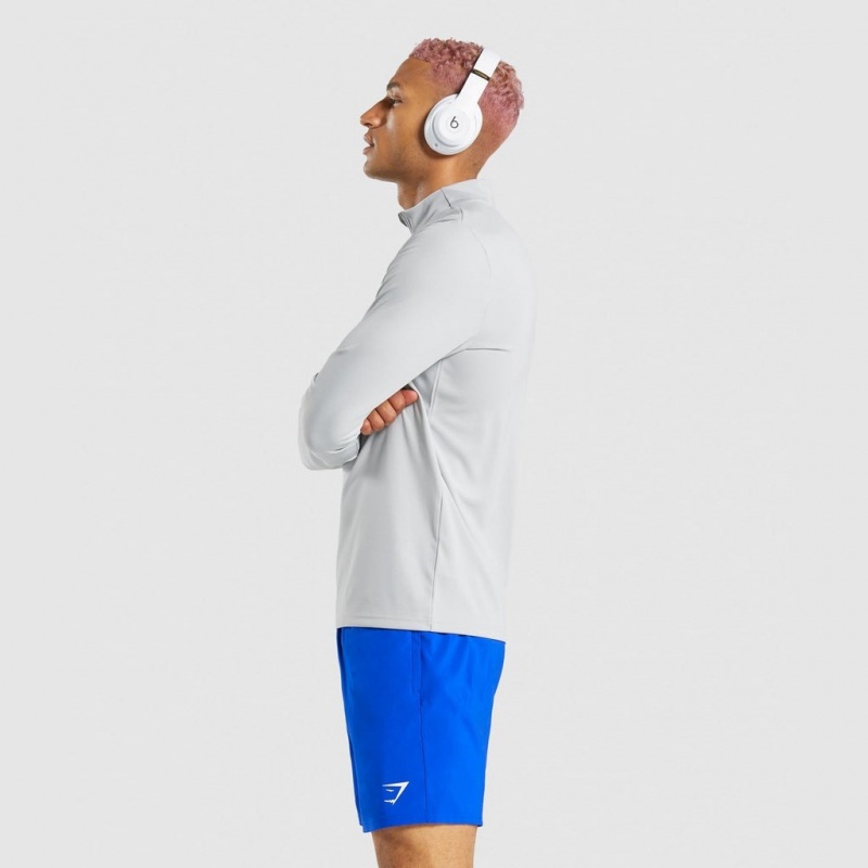 Φουτερ Gymshark Arrival 1/4 Zip ανοιχτο γκρι | 392OMGWBD
