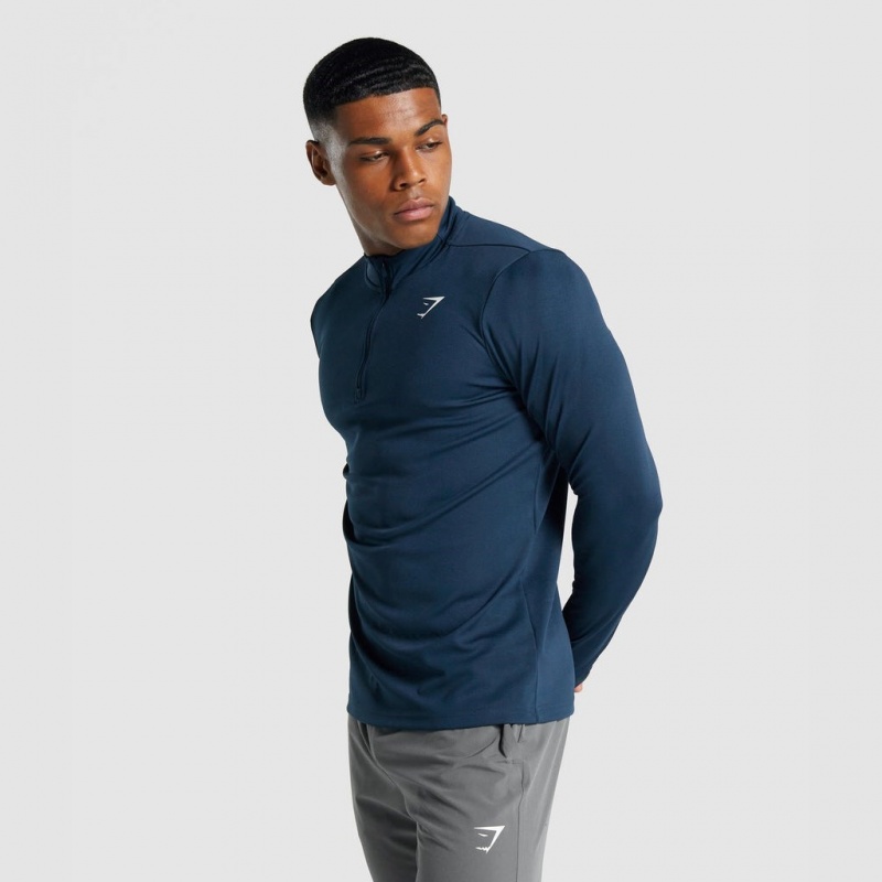 Φουτερ Gymshark Arrival 1/4 Zip σκουρο μπλε | 935VZLNQI
