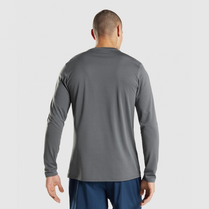 μπλουζακια Gymshark Arrival Long Sleeve Charcoal | 945EHLCJR