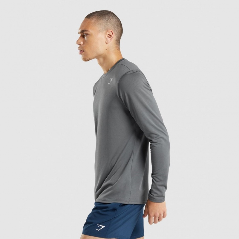 μπλουζακια Gymshark Arrival Long Sleeve Charcoal | 945EHLCJR