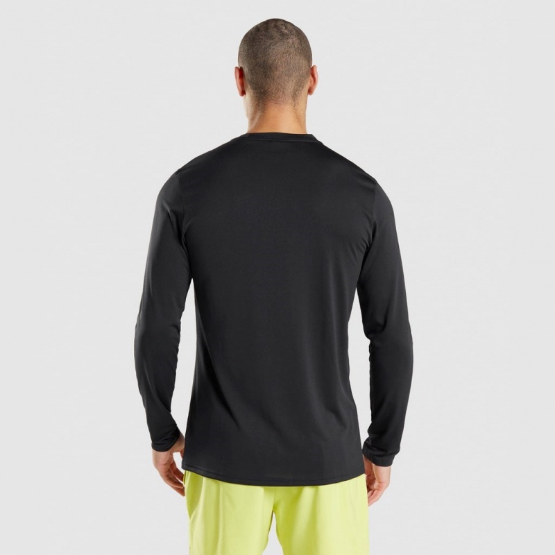 μπλουζακια Gymshark Arrival Long Sleeve μαυρα | 185TEQUIO