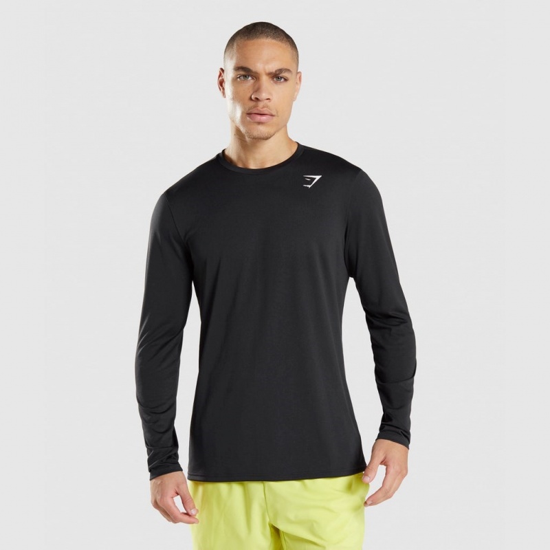 μπλουζακια Gymshark Arrival Long Sleeve μαυρα | 185TEQUIO