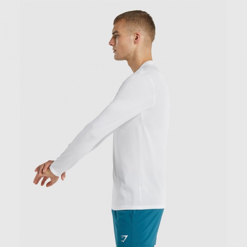 μπλουζακια Gymshark Arrival Long Sleeve ασπρα | 815WOADIX